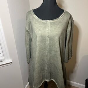 Lucky & Blessed Sage Green Tunic Top